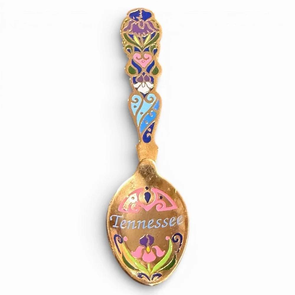 Lot Of Vintage Tennessee Volunteer State Souvenir‎ Spoons (6)